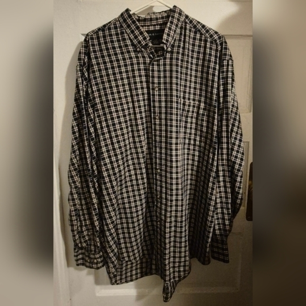 L.L. Bean Shirt Mens XL Hong Kong Button Up Blue Long Sleeve